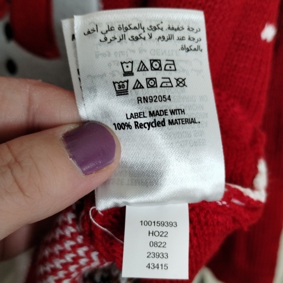 Karen Scott Plus Size Singing Santa Embellished Red Christmas Sweater Size 0X - Picture 8 of 8